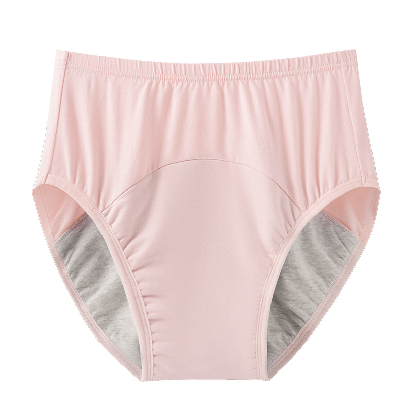 Men's and women's physiological pants leak proof and incontinence proof underwear, washable pure cotton pull-up pants, anti side leakage dia