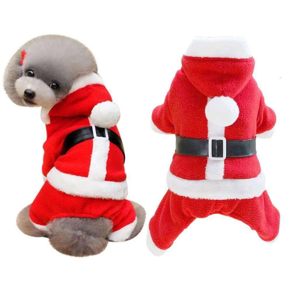 Clothes Soft Comfortable Material Christmas Costume Corgi Apparel Warm Protection Santa Shape Pet Supplies Dog Coat