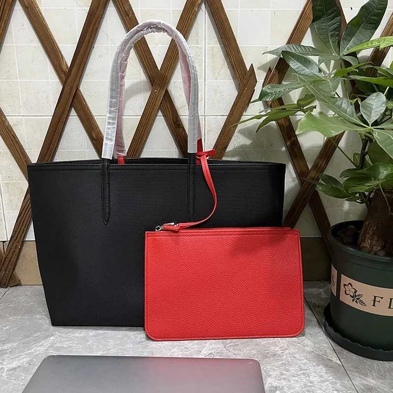Y2k double-sided dual-use single shoulder large capacity handbag mother bag shopping bag womens universal trendy versatile bag y2506097X3M