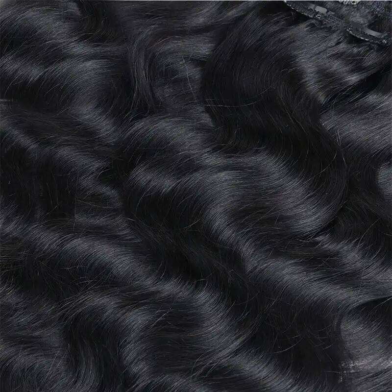 Curly Clip in No Weft Women 100% Real Human Natural Black Hair Bundels Colored Brazilian Remy for Salon
