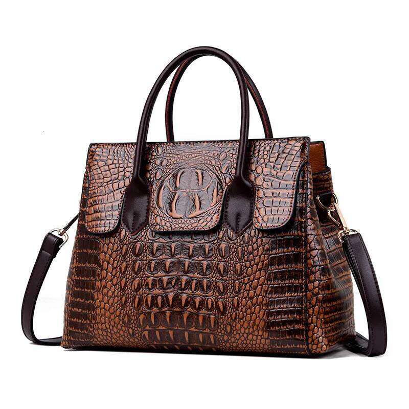 Vintage Fashion Crocodile Genuine Leather Ladies Handbags Women Bags Designer Woman Shoulder Bag Female Bolsas Feminina