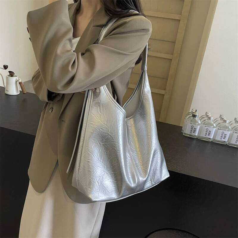 Large Capacity Shoulder Fashion Leather Composite Women Bags Trend Black Sier Ladies Crossbdy Handbag Commuter Bag 2 Set