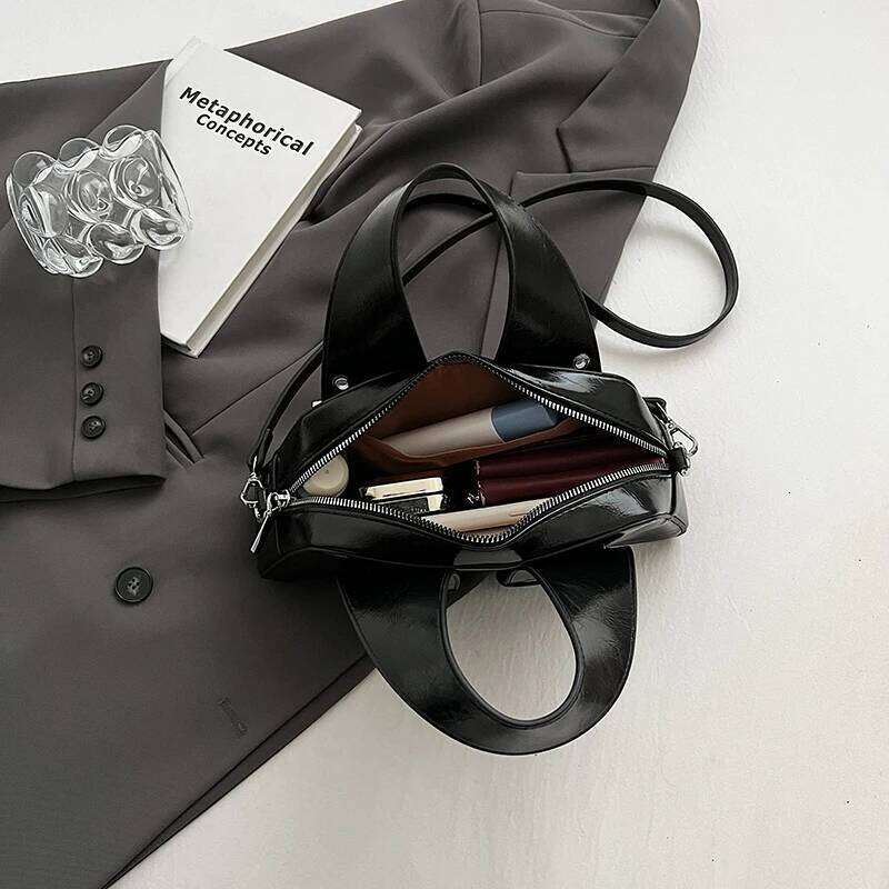 Sier Pu Leather Women's Handbag Small Purse 2024 Spring Fashion Bag Female Rivet Crossbody Designer Shoulder Side Bags