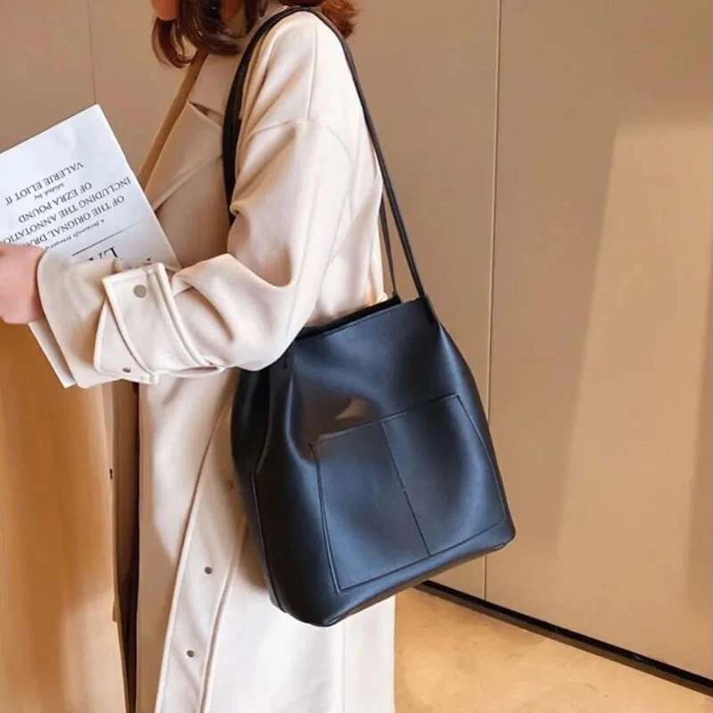 designer bag New Fashion Women Bucket Vintage Messenger Retro Shoulder Bag Simple Handbags Tote High Qualitybag