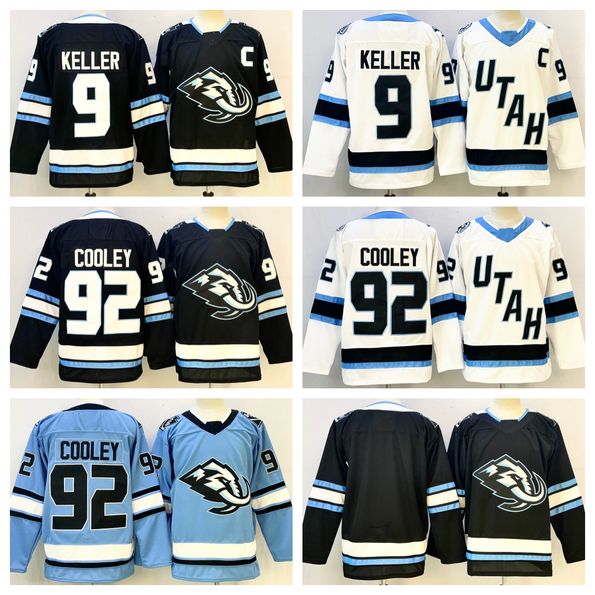 Hockey Jerseys Keller 9 Cooley 92 O'Brien 38 Guenther 11 Mammoth Jesrey Navy White And Blue Color New Patch Size S-XXXL Stitched Men's Jersey Fanatic