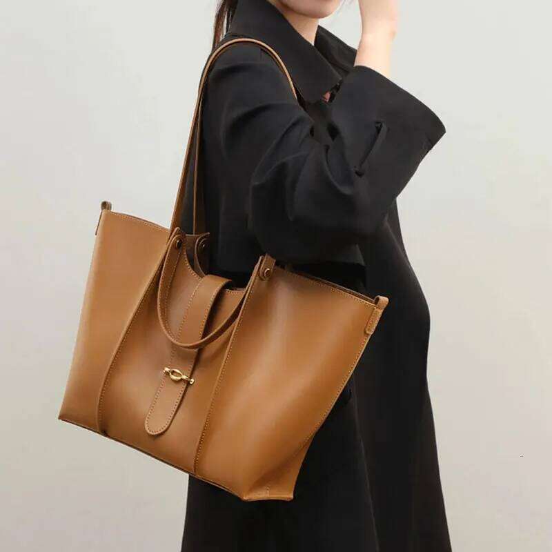 New Women's Tote Designer Cowhide Women Shoulder Bag Large Capacity Fashion Female Handbags Genuine Leather Bags