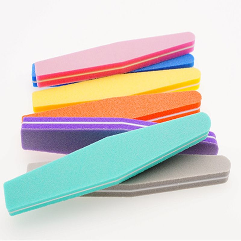 Prismatic shape Nail Art Sanding Buffers nails file Manicure Pedicure Tool Customized sponge polishing strip