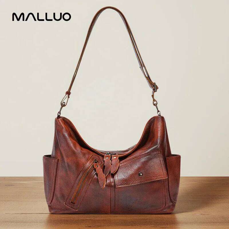 Women Cowhide Shoulder Bag Ladies Soft Cow Real Leather Handbag Female Fashion Design Crossbody Bags For Lady20250608