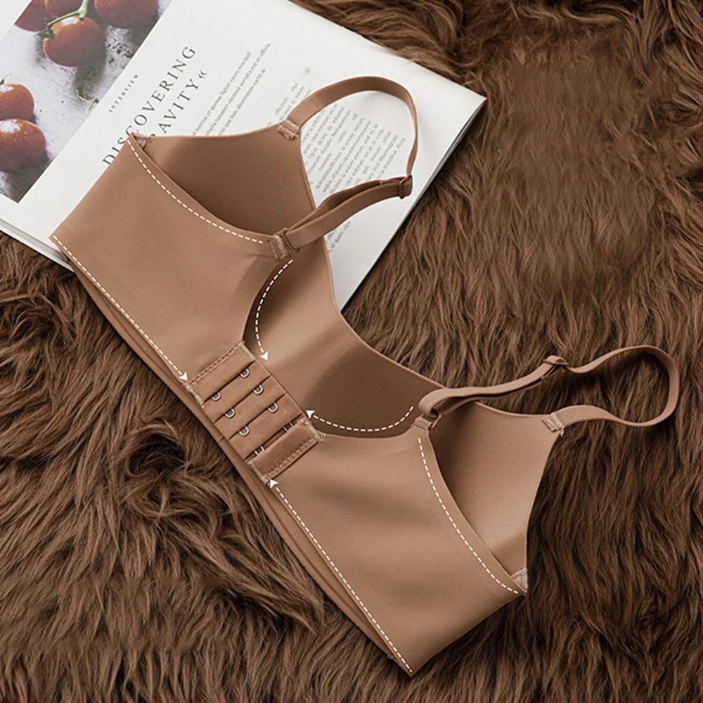 One-piece Seamless Bra Without Underwire For Women Back Buckle Anti-sagging Bra Adjustable Push Up Bra Beauty Back Lingerie 250606