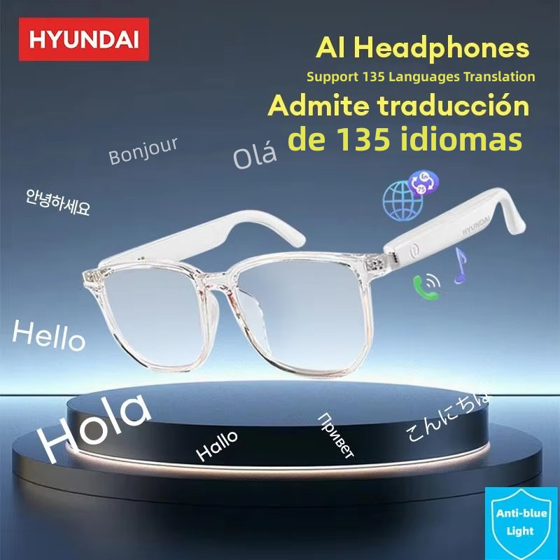 HYUNDAI sunglasses designer women Fashion Earphones New high quality sun glasses luxury Women Sunglasses Mens With Translation AI headset HY-C8 PRO