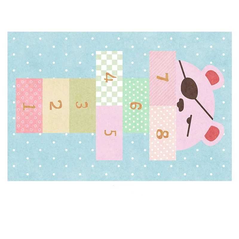 Childrens Play Hopscotch Carpet for Living Room Decor Boy Girl Room Anti-slip Large Area Rugs Childrens Crawling Floor Mat y250609X6H6