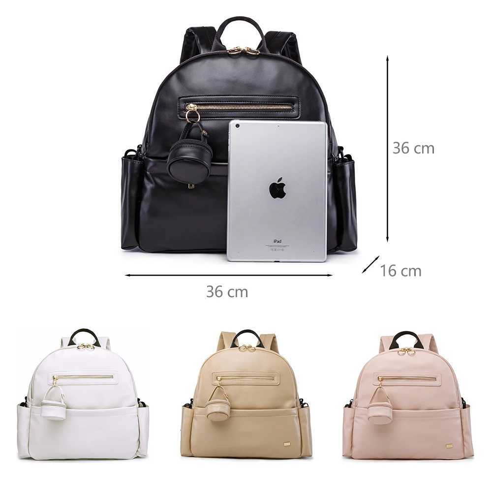 Soboba Diaper Bag for Newborn Baby Smooth Large Capacity Waterproof Nappy Changing Bag with Pacifier Bag Travel Diaper Backpack y250609MVNM