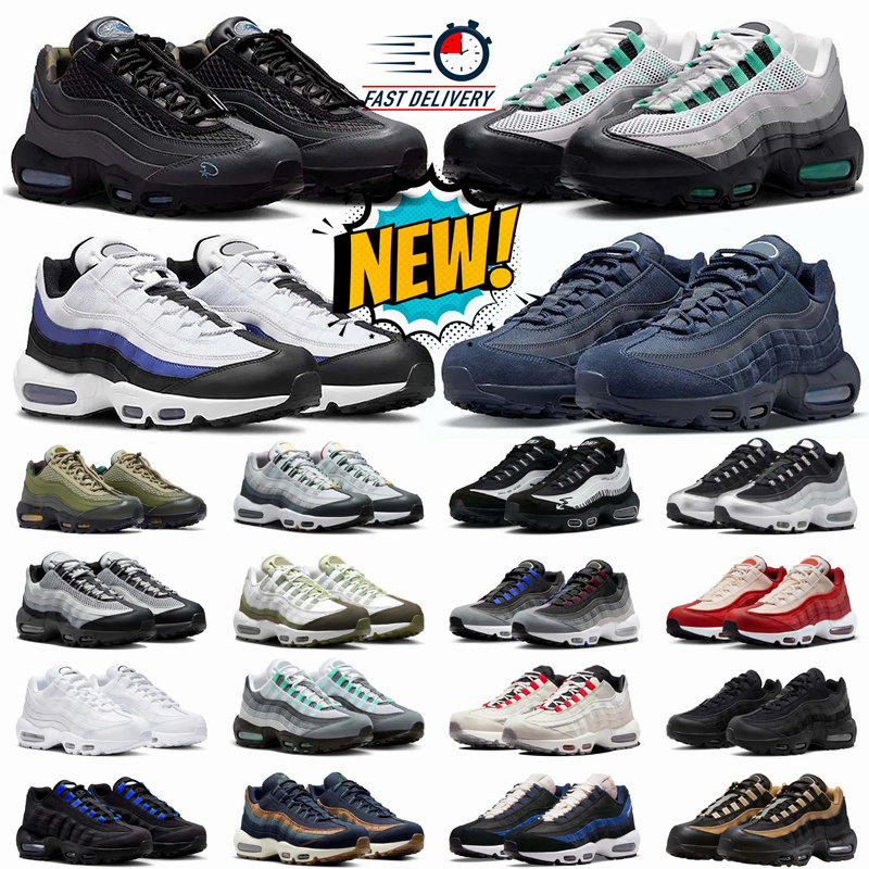 Designer 95 95s running shoes neon mens outdoor sneakers triple black white stadium green dark hyper turquoise Reverse neon women runners sports trainers size 40-46