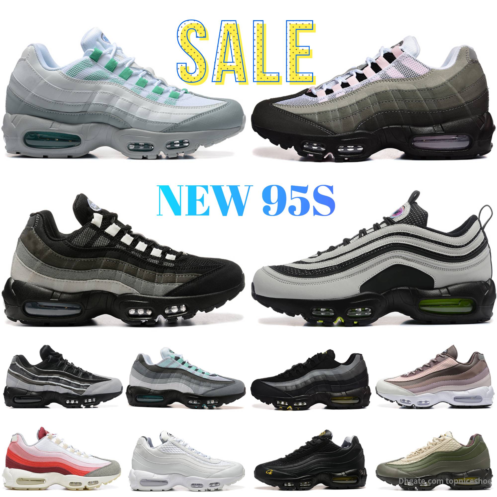 Designer Shoes 95 Casual Shoe Neon 95s Mens Triple Black Aurora Stadium Gutta Green Hyper Turquoise Pink Foam Baltic Blue Feather Storm Grey Gradient Sports Sneakers