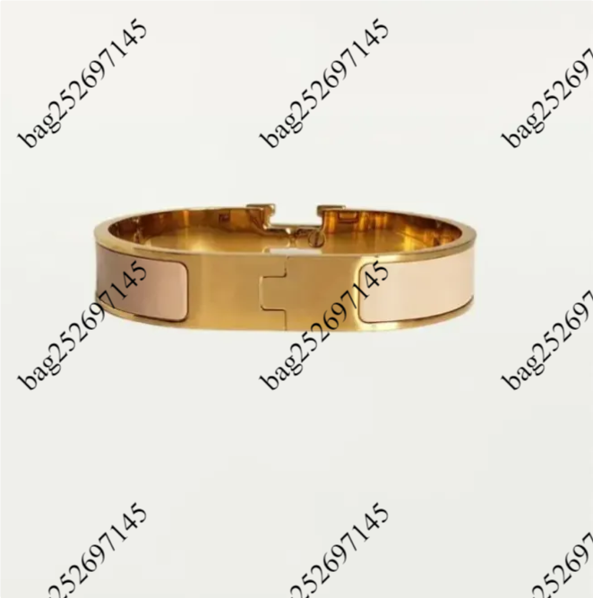 Fashion designer bracelets women letter bracelet designer bangle white black plated rose gold silver 18k gold bracelet wide ladies designer jewelry size 17/19