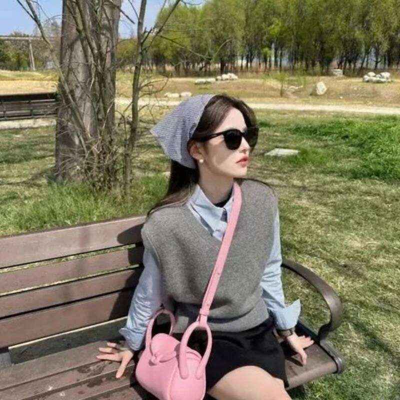 2025 Spring Summer Women New Piggy Pillow Bag Niche Design Everything Single Shoulder Crossbody Handbag Litchi PU Female Bags