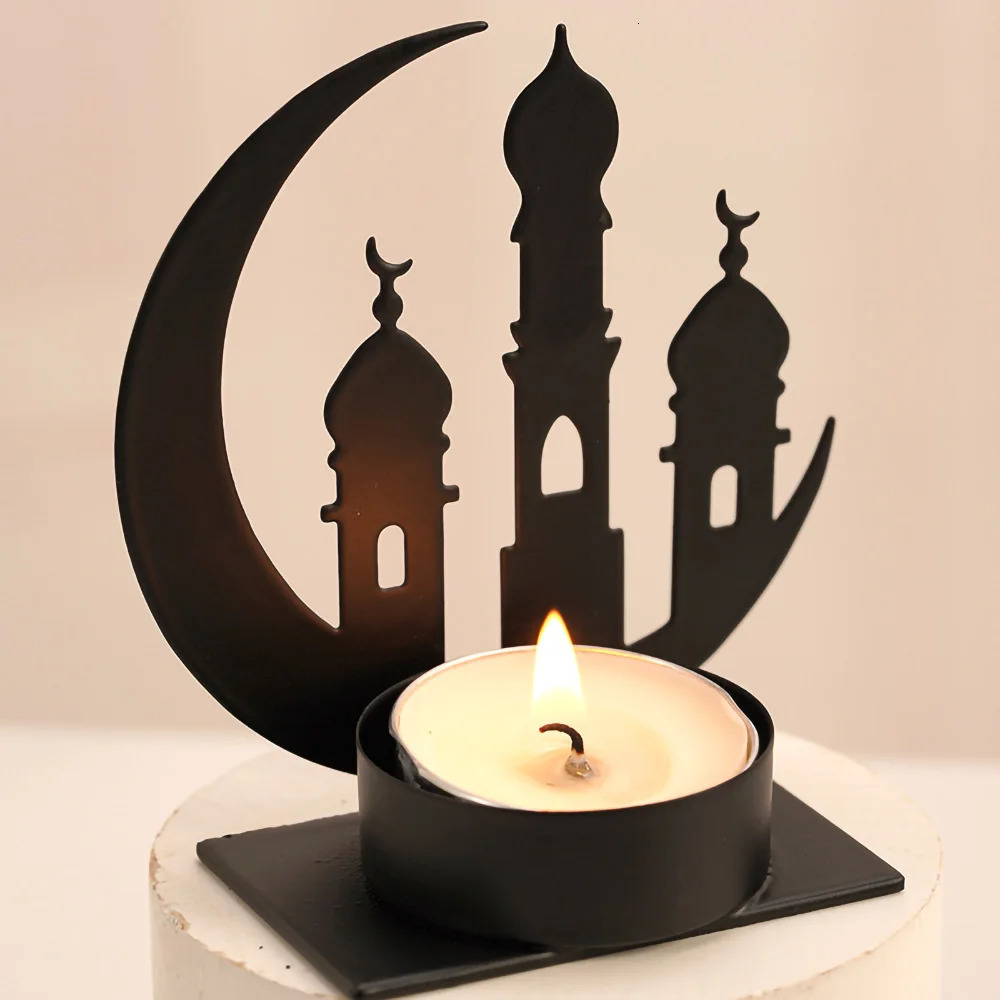 Ramadan Decoration Candle Holder Ramadan Candlestick Ornament Ramadan Candle Holder Islam Muslim Party Decor Desk Accessorie 250605