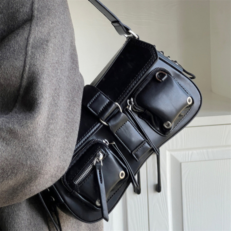 Vintage Gothic Handbags Elegant Punk Handbags For Women Girls Trendy Shoulder Bags Luxury Versatile Underarm Hobo Bag Gifts