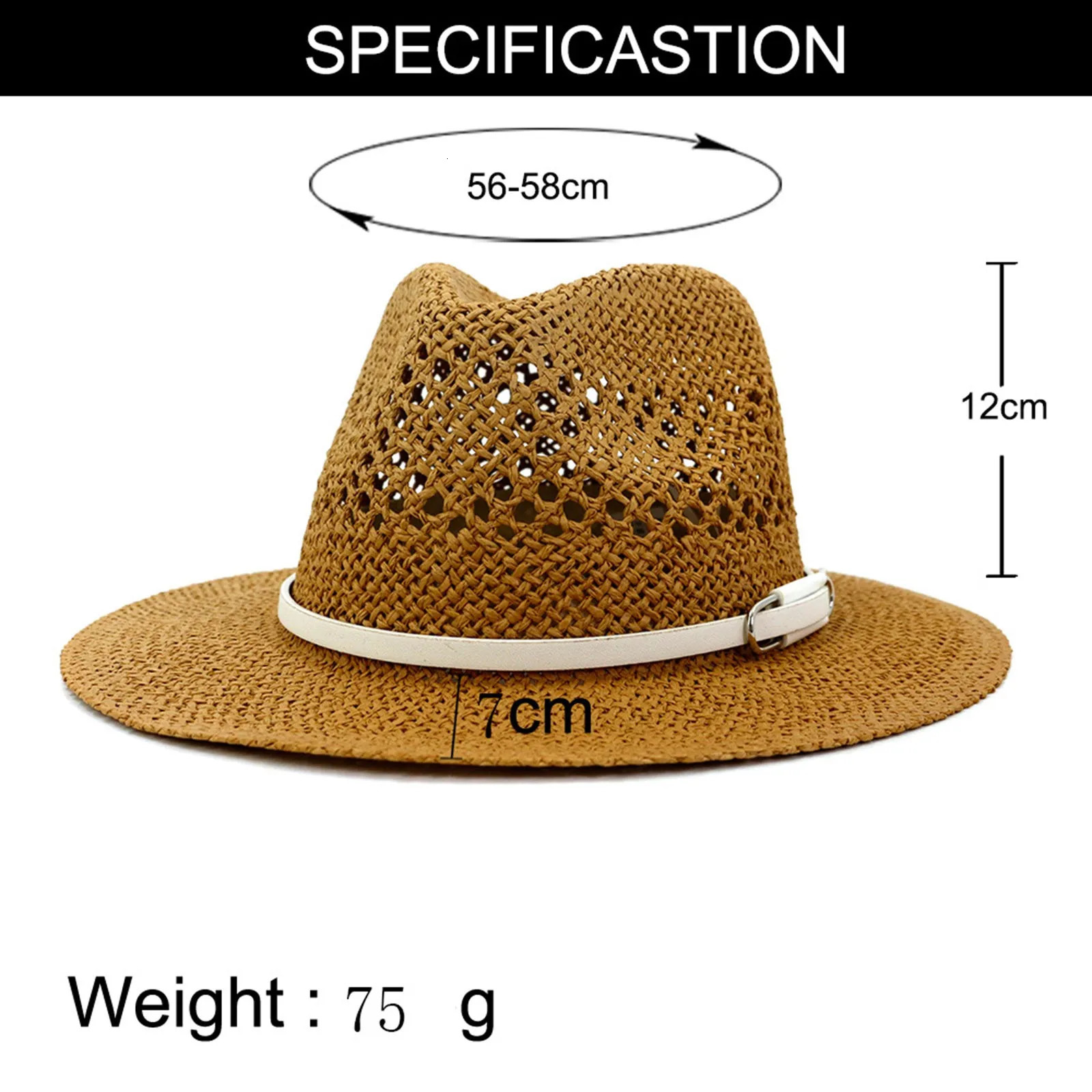 Foldable Large Brimmed Sun Hat Straw Hat Sun For Men And Women In Look For Summer On The Beach Or On Holiday Flat 250606