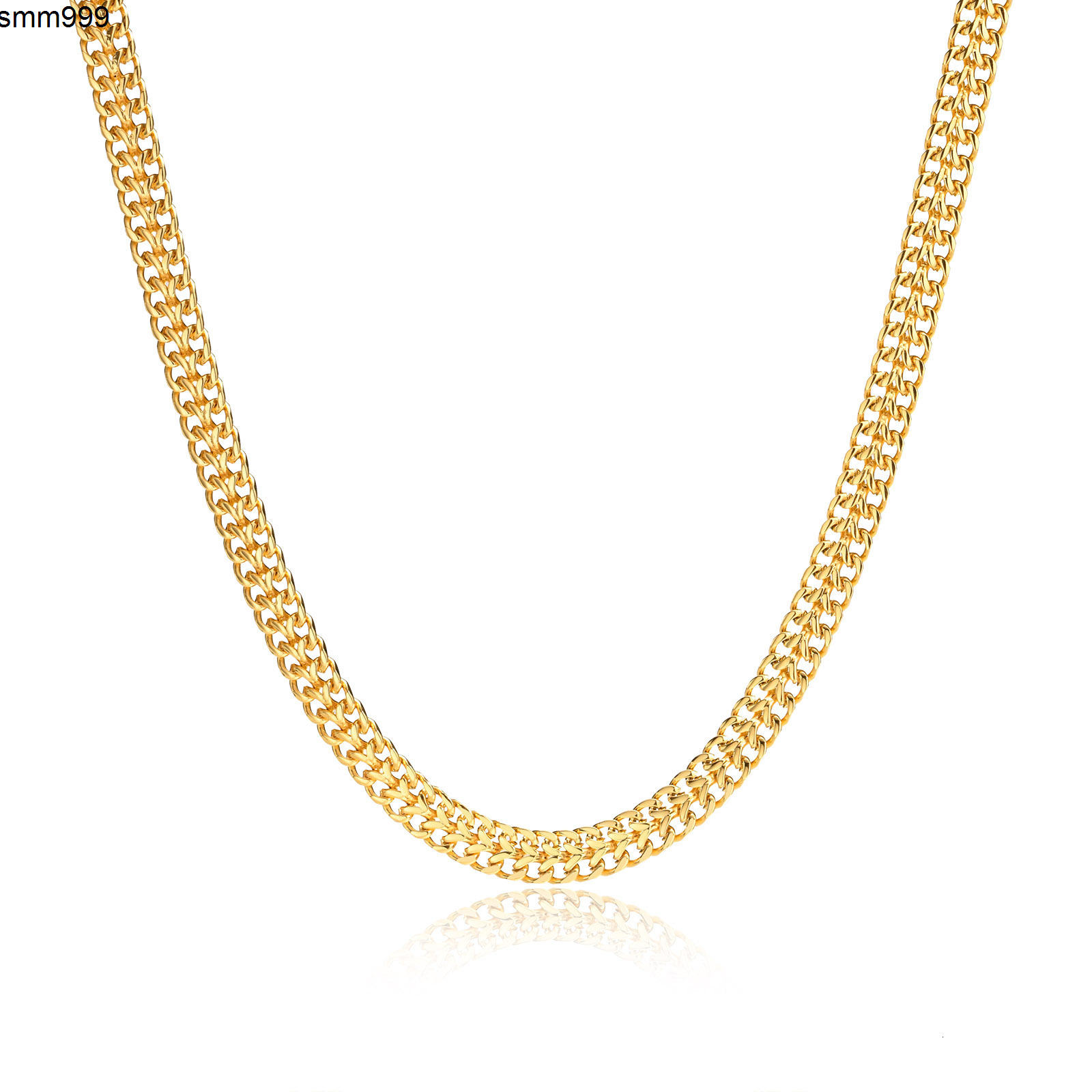 Fashion Wholesale 5MM Women Cuban Link Necklace Stainless Steel Chunky Gold Personalized Necklace