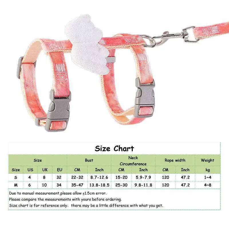 Vest Strap Comfortable And Flexible Harness With Angel Wings Dog Apparel Accessories For