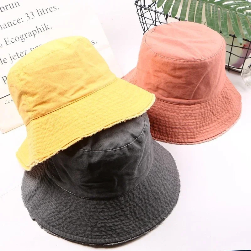 Denim Bucket Hat Cotton Washed Fishing Hunting Cap Outdoor Beach Fisherman Panama Womens Bucket Hat K Pop Bob Dropship 250606