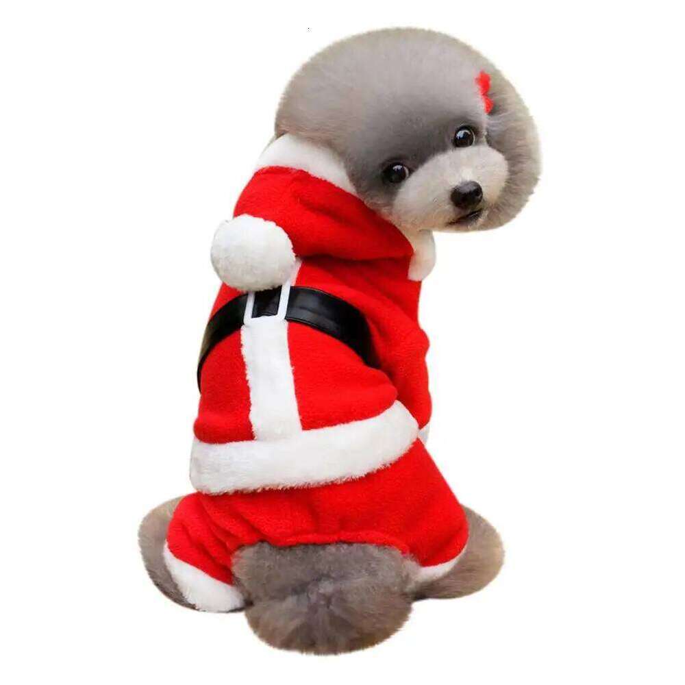 Clothes Soft Comfortable Material Christmas Costume Corgi Apparel Warm Protection Santa Shape Pet Supplies Dog Coat