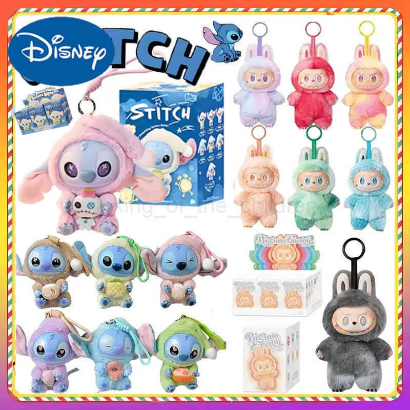 Disney Stitch for Labubu V3 New The Monsters Big Into Energy Series Vinyl Pendant Blind Box Kawaii Figure Face Doll Keychain Decor Gift W250609