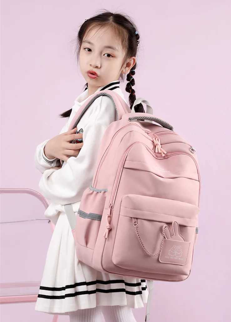 Girls School Bag for Kids Purple School Backpack for Girls Children Pink Bookbag Primary Students Gift Large Capacity Backpack y250609IQ1I