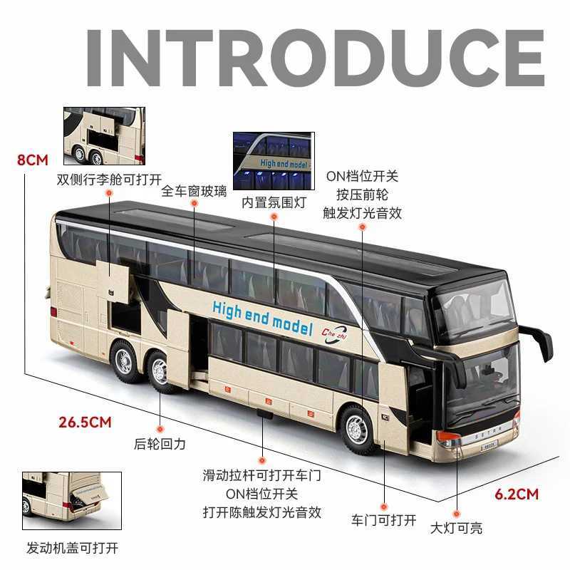 Free shipping Electric Airport Business Alloy Car Diecasts Metal Ci Tour Bus Model Silation Sound and Light Kids Toy Gift