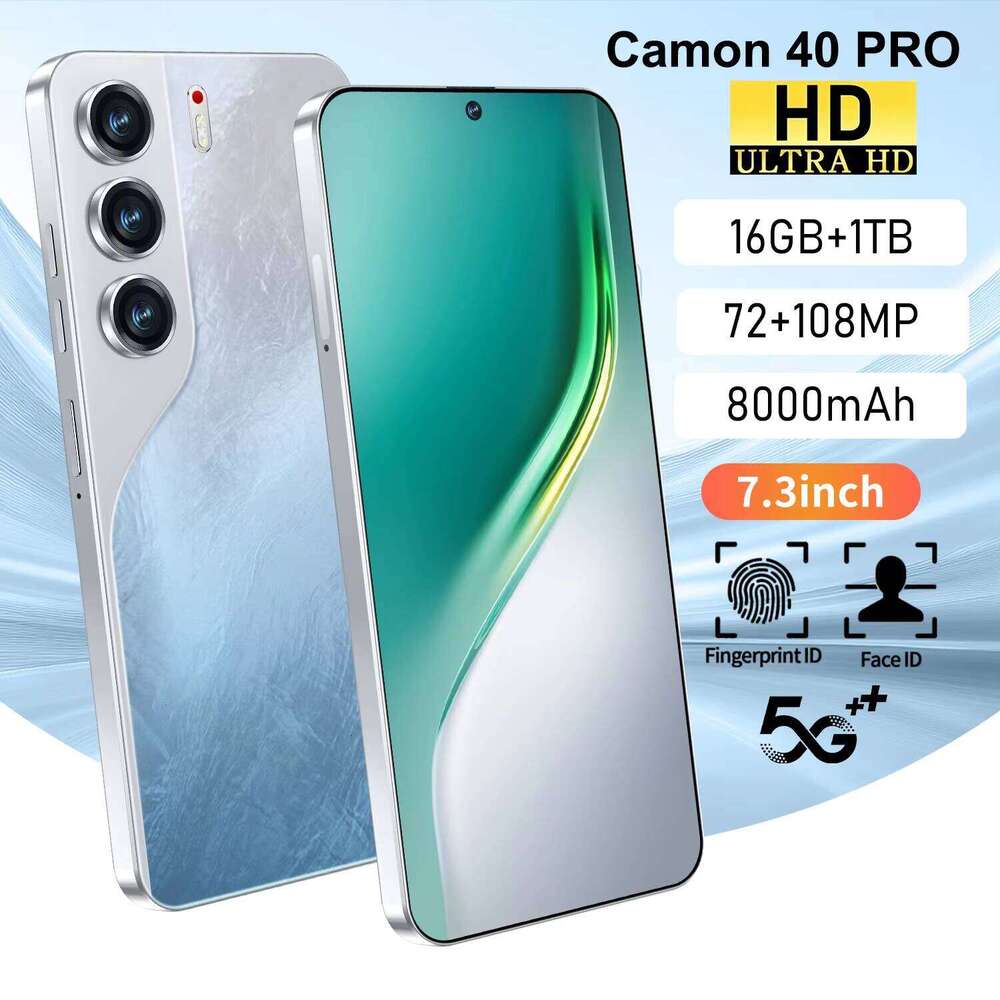 Hot-Selling Camon 40 Pro Original 16GB +1TB Mobile Phone 6800Mah Android 14 Large HD Gaming Custom Global 5G Smartphones