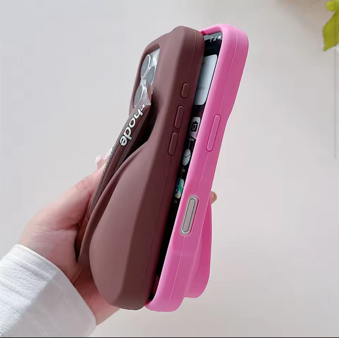 Trendy Original Rhode Silicone Case For IPhone 16E 16 15 Plus 14 13 12 11 Pro Max Toast Ribbon Raspberry Gray Rose Protect Cover
