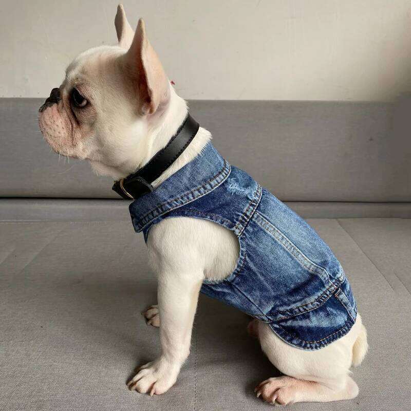 Denim et for Small Medium Dogs Spring Autumn Dog Clothes ic Jeans Lapel Vest Chihuahua Yorkie Bulldog Pet Apparel