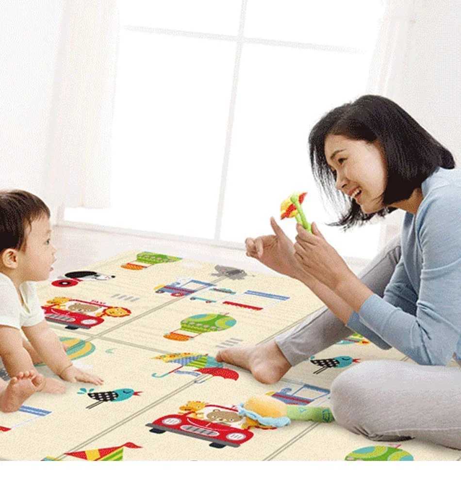 Waterproof Foldable Pattern Carpet Activities Mat for Baby Outdoor Camping Mat Rugs for Bedroom Activities Mat Living Room Decor y250609MYI3