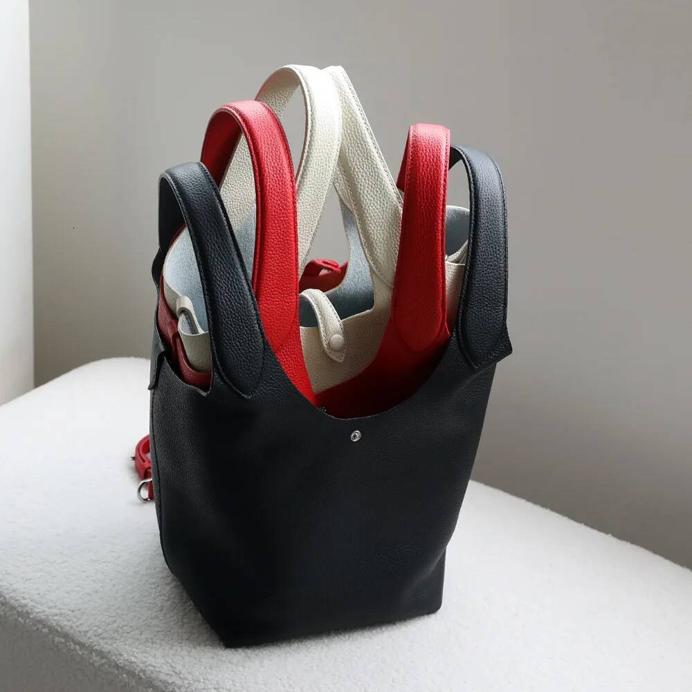 2025 Personalized Custom Leather Women's Free Lettering Hand Bucket Commuting And Casual Large Capacity Crossbody Bag