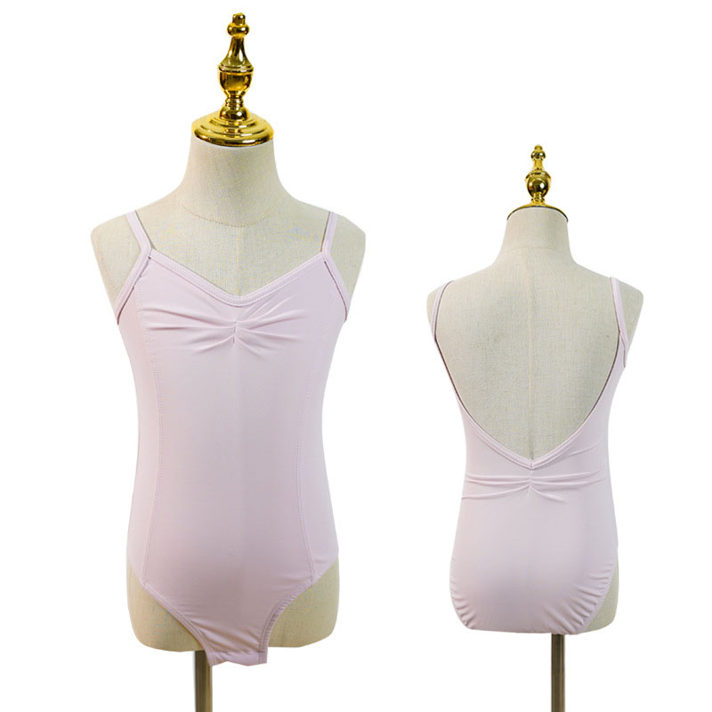 Children's Camisole Vest Nylon Ballet Leotard Girls Low Back Dance Leotard