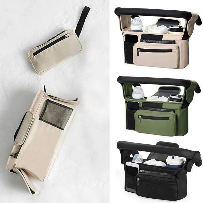 Baby Stroller Storage Large Capacity Travel Hanging Bag Mummy Bag Phone Bottle Holder Pram Diaper Bags Baby Stroller Accessories y250609XXNM