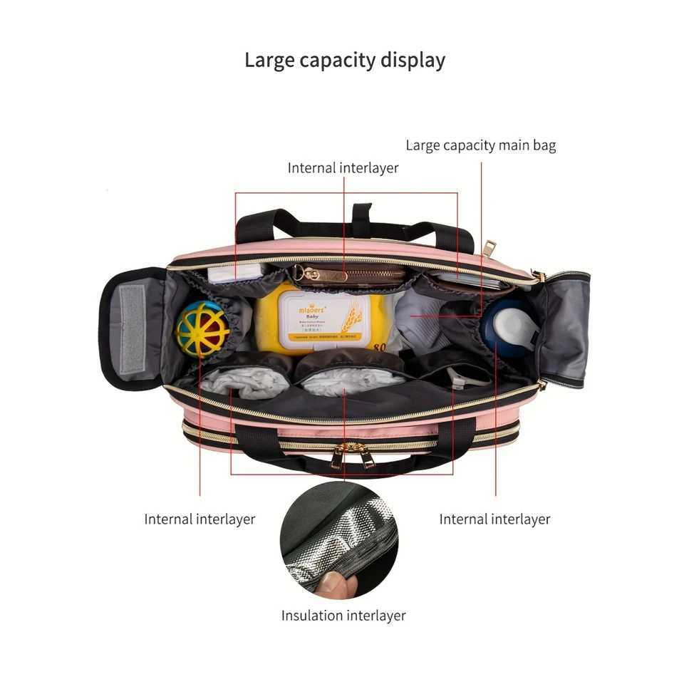 Large Capacity Mommy Bag Multifunctional Handbag Multi-compartment Crossbody Bag Going Out Diaper Bag Travel Mommy Bag y250609AQHK