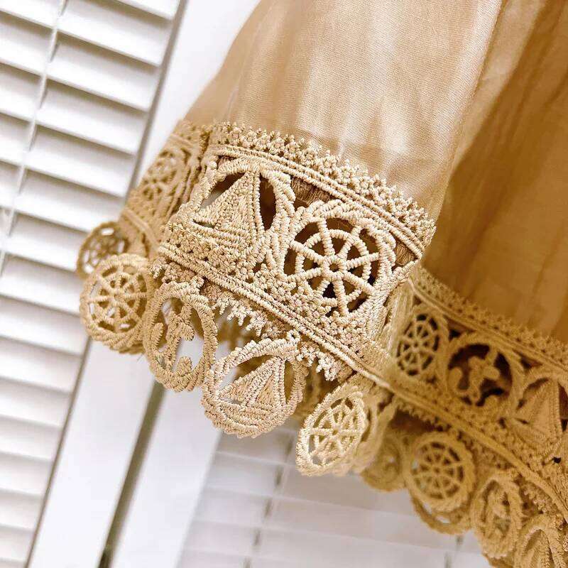 Hollow Out Dress Two Piece Set Women's 2025 Summer Holiday Embroidered Lace Jackets White Tops Pleated Short Skirts Suits