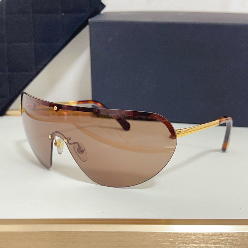 Fashion Shield Sunglasses Luxury designer women all-in-one glasses 9572 Vintage frameless leisure beach outdoor with box high-quality uv400