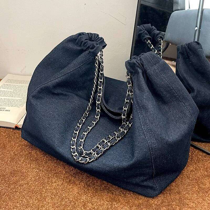 Hot Selling Denim Female Large-Capacity New Spring And Summer Hundreds Of Hobo Chain Shoulder Bag Senior Sense Tote Bags Designer Bags