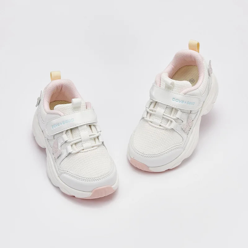 Dave Bella White Childrens Casual Shoes For Boy Girls Running Sneakers Breathable Mesh Kids Walking Sport DB1250282 250604z
