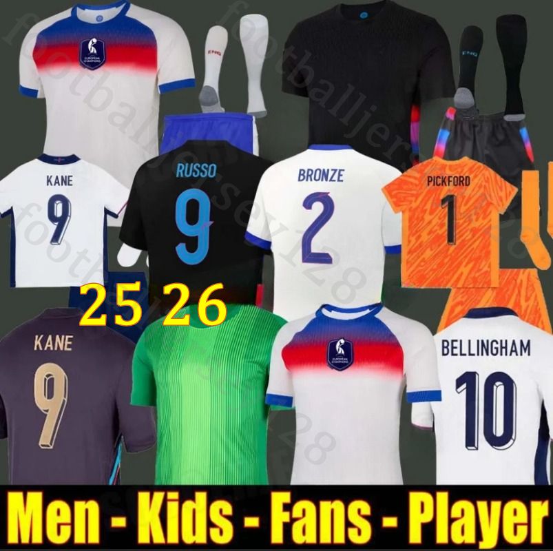 24 25 26 Englands BELLINGHAM Soccer Jerseys 150 Years 2025 2026 National Team TOONE Football Shirt WHITE BRIGHT KANE STERLING RASHFORD SANCHO GREALISH Men Kids Kit
