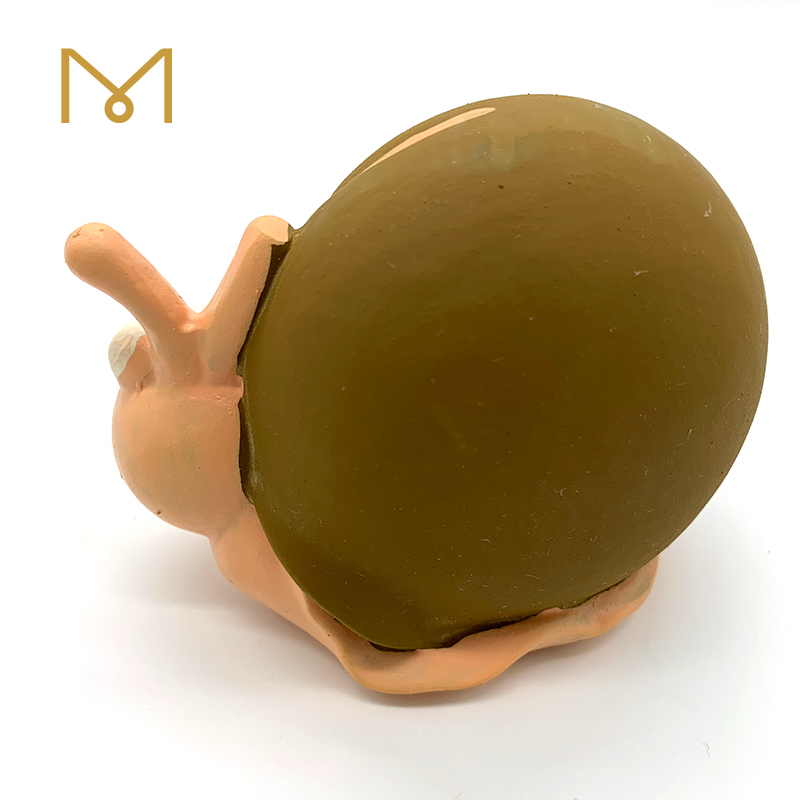 Screaming Snail Rubber Puppy Toys Eco friendly Cute Funny Squeaker New Natural Chew Soft Rubber Dog Pet Toy Wholesale for Dental and Mental Health 6pc