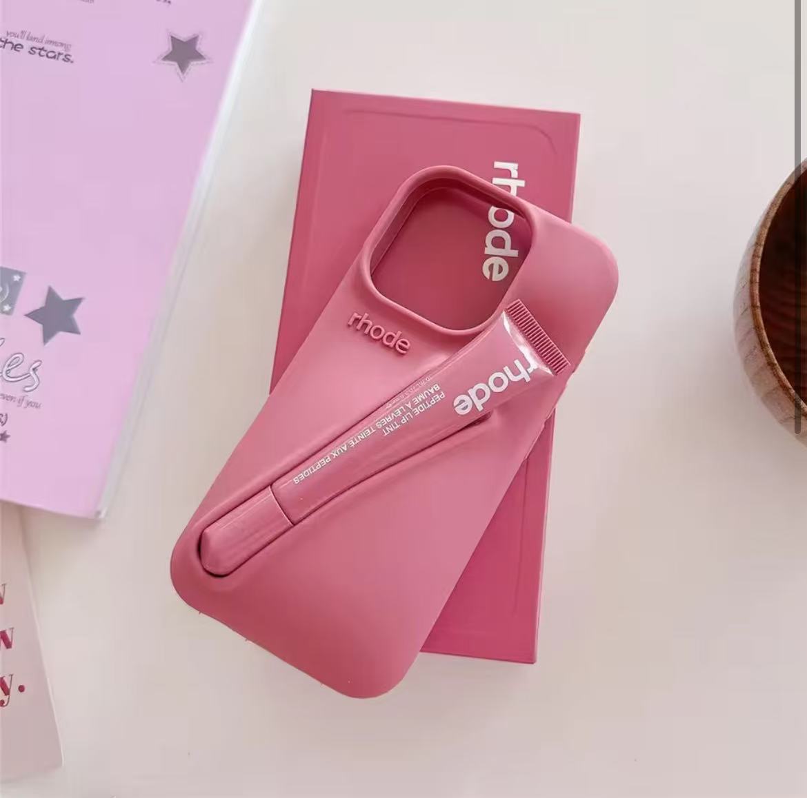 Autumn Limited Edition Rhode Lip Gloss Holder Soft Silicone Lipstick Phone Case For IPhone 16 15 14 13 12 11 Pro Max Plus Cover