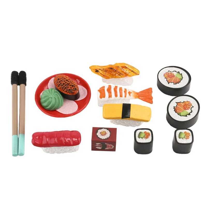 Childrens Simulation Japanese Sushi Pretend Kitchen Food Toys Pretend Play Food Mini Sushi Set Pretend Kitchen Toys For KidsXJ250609