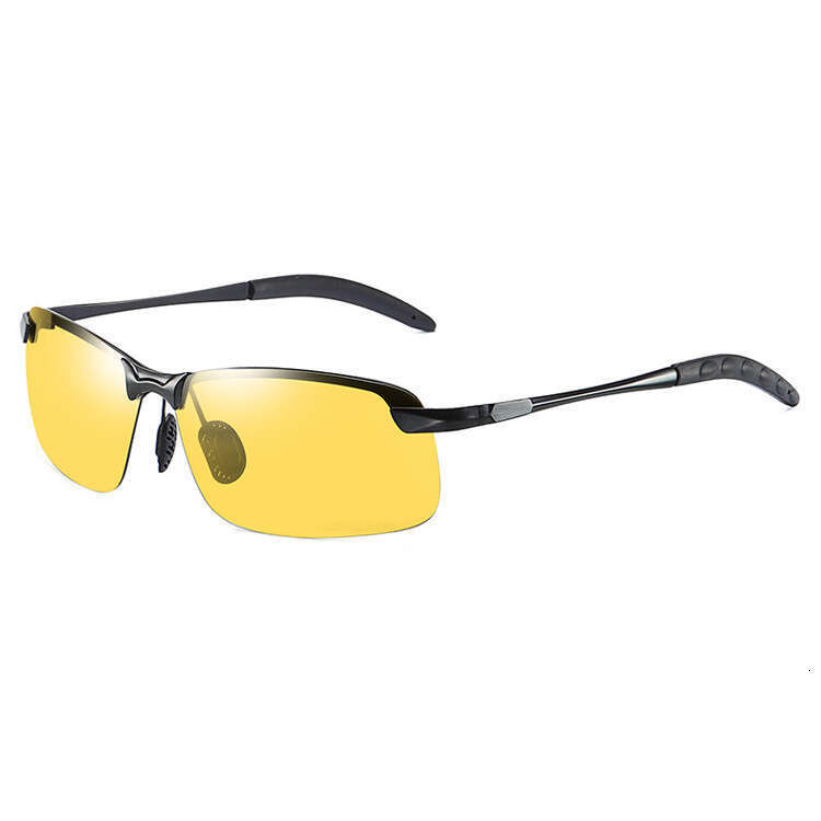 DHCollections Outdoor Fishing Men's Polarized Smart Light-Sensitive Metal Photochromic Driving Day and Night Dual-Use Sunglasses