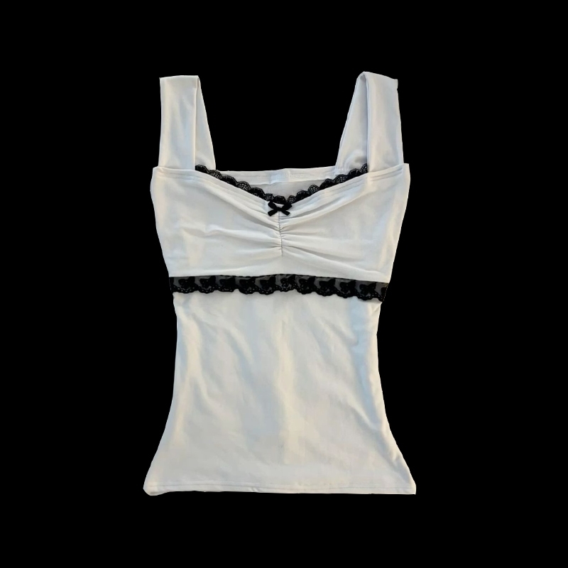 Harajuku Retro Gothic Y2K Emo Girls Camisole Top Sexy Slim Chic Fashion Aesthetic Womens Crop Tops Punk Hip Hop Rock Streetwear 250527