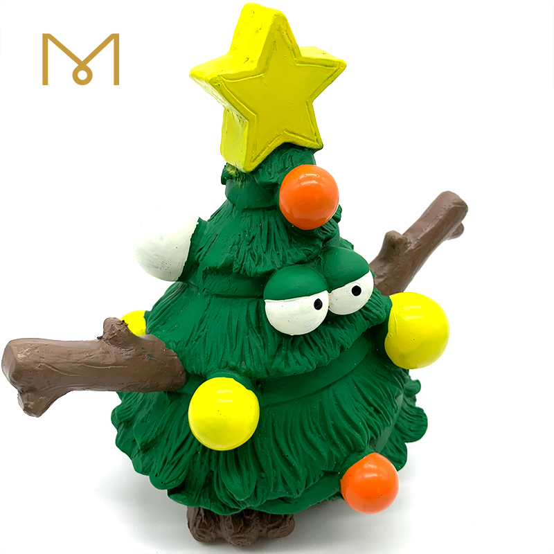 Squeaky Latex Tree Dog Toy Safe and Non-Toxic Christmas Themed Wholesale Sustainable Screaming Natural Latex Pet Puppy Toy 1pc/Pack