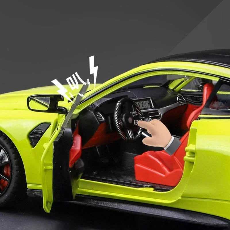 1 24 BMW M4 IM Alloy Miniature Car Diecast Metal Scale Car Model Sound Light Simulation Collection Children Toy Vehicle Gift W250609